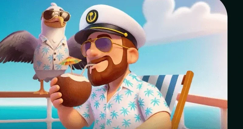 Slotrize illustrated captain and seabird
